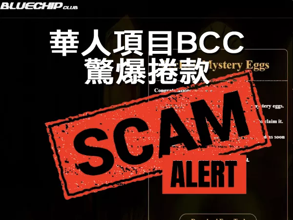 華人項目Blue Chip Club(BCC)驚爆捲款收割