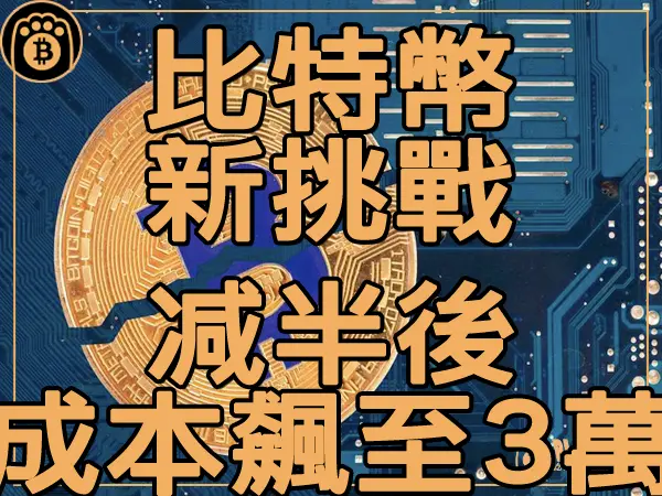 熊老爹 - 比特幣新挑戰 减半後挖礦成本飆至3萬美元｜區塊鏈新聞23Q3