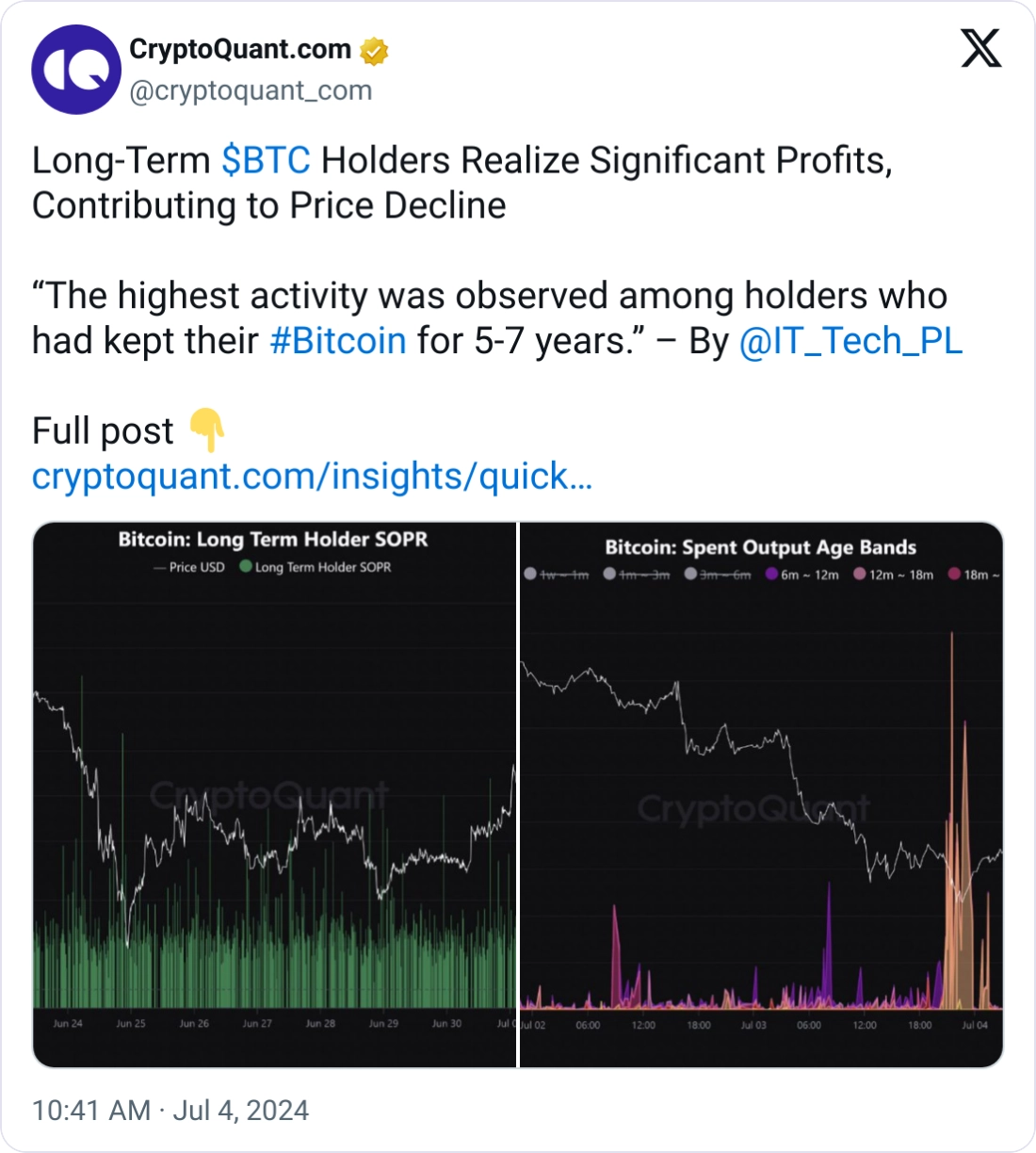 熊老爹比特幣資訊交流情報網 - 來源：CryptoQuant - 非營利目的