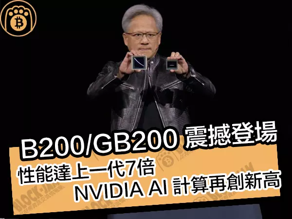 熊老爹 - NVIDIA B200/GB200 震撼登場！性能達上一代7倍，AI計算再創新高！