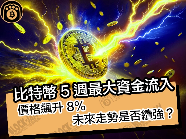 比特幣 5 週最大資金流入！價格飆升 8%，未來走勢是否續強？ - 熊老爹比特幣資訊交流情報網