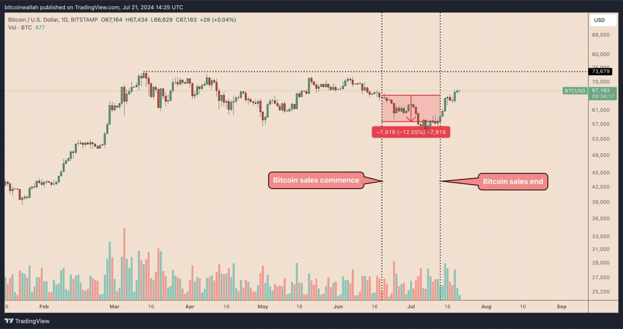 BTC/USD 每日價格圖表。來源：TradingView - 熊老爹比特幣資訊交流情報網