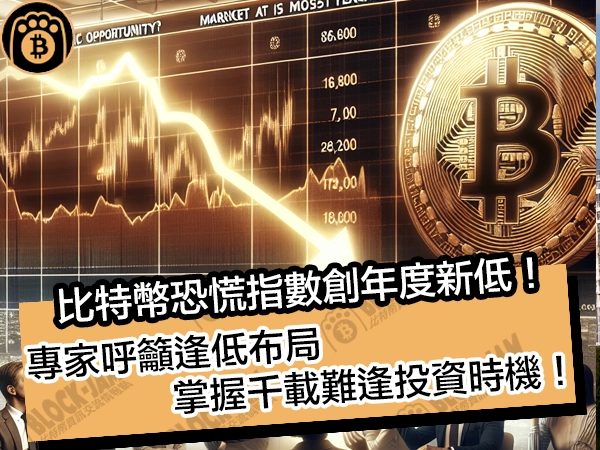 比特幣恐慌指數創年度新低!專家呼籲逢低布局,掌握千載難逢投資時機!