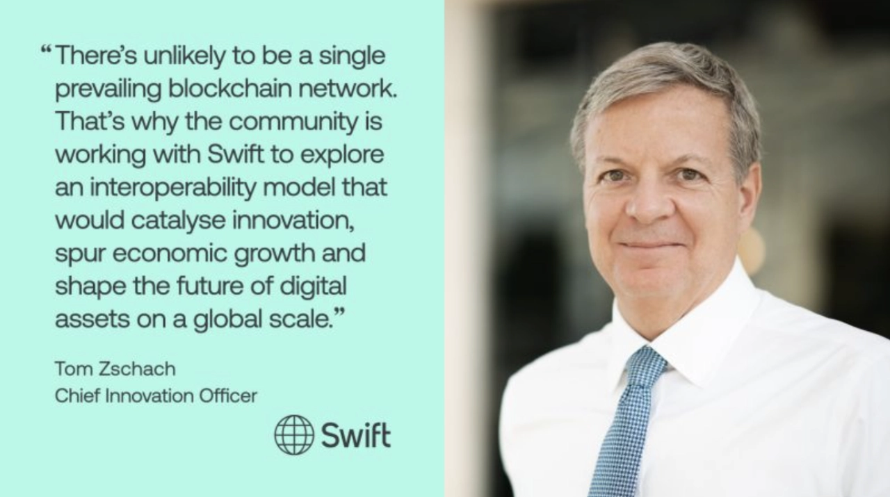 SWIFT 首席創新長 Tom Zschach。來源：領英