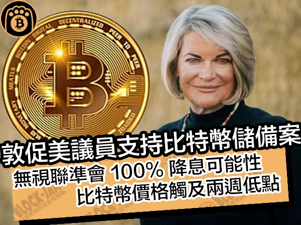 敦促美議員支持比特幣儲備案！無視聯準會 100% 降息可能性，比特幣價格觸及兩週低點 - 熊老爹比特幣資訊情報交流網